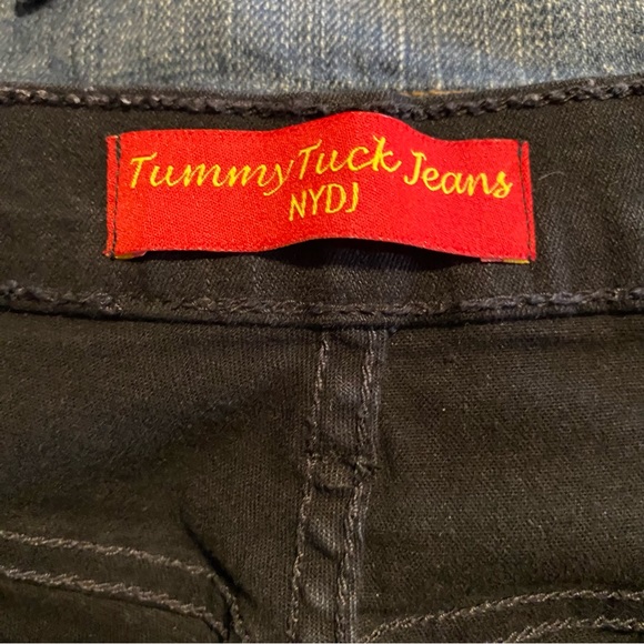 NYDJ tummy tuck jeans SZ 14, GUC, wide leg, stretch, heavy weight - Picture 5 of 14